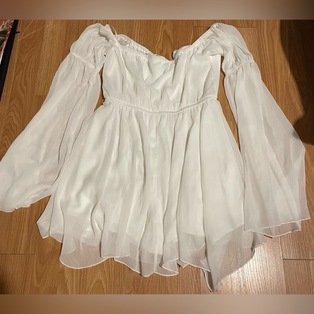 Elegant Off-Shoulder White Dress